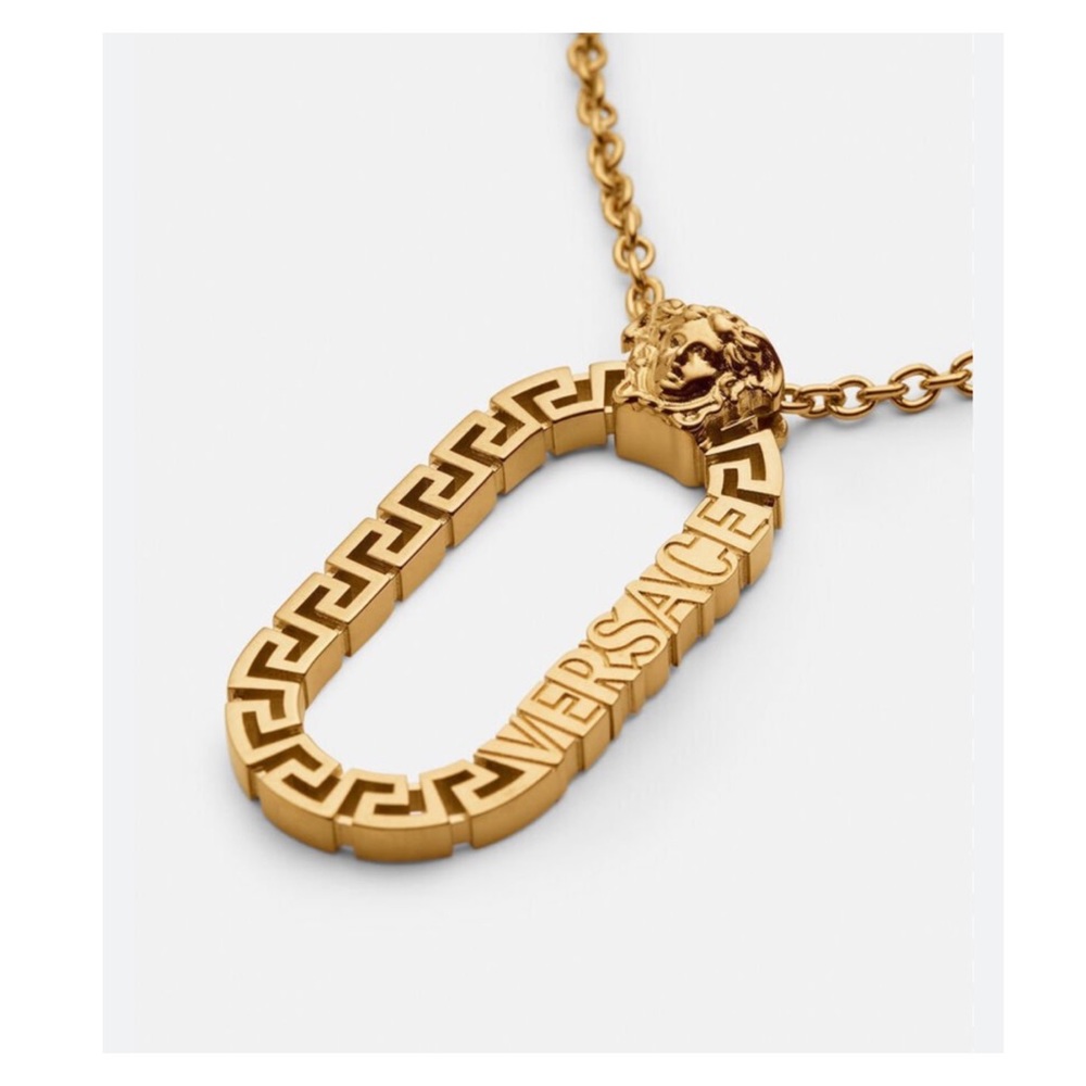 Versace Gold Greek Key Necklace
